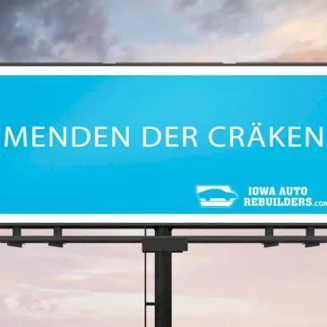 Iowa Auto Rebuilders billboard mockup