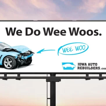 Iowa Auto Rebuilders billboard mockup