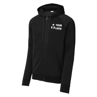 black zip up hoodie