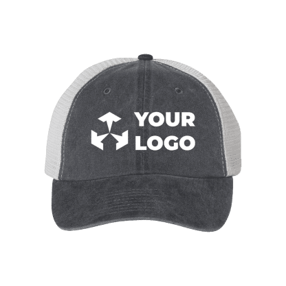 black and white cap