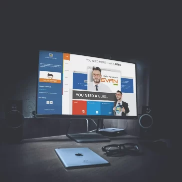 Evans Computer website mockup